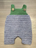 Crochet baby boy romper